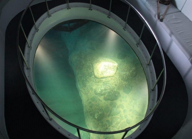  Fond de verre pour la vision sous-marine 